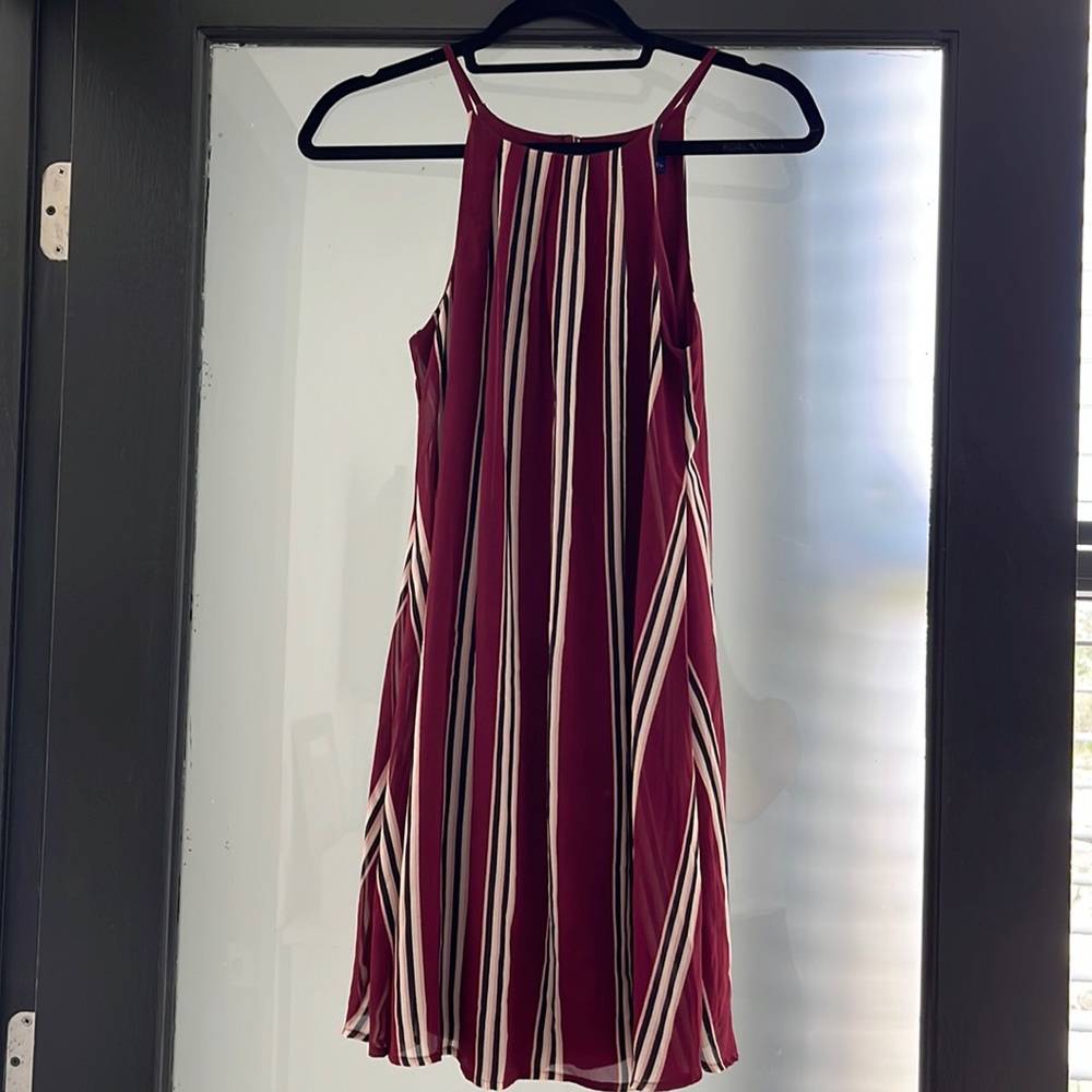 Blue Rain Flowy Maroon Dress